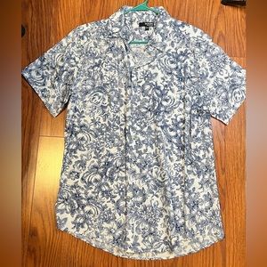 Murano floral button down shirt